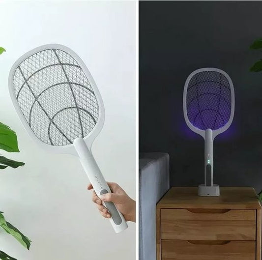 Electric fly swatter/lamp 