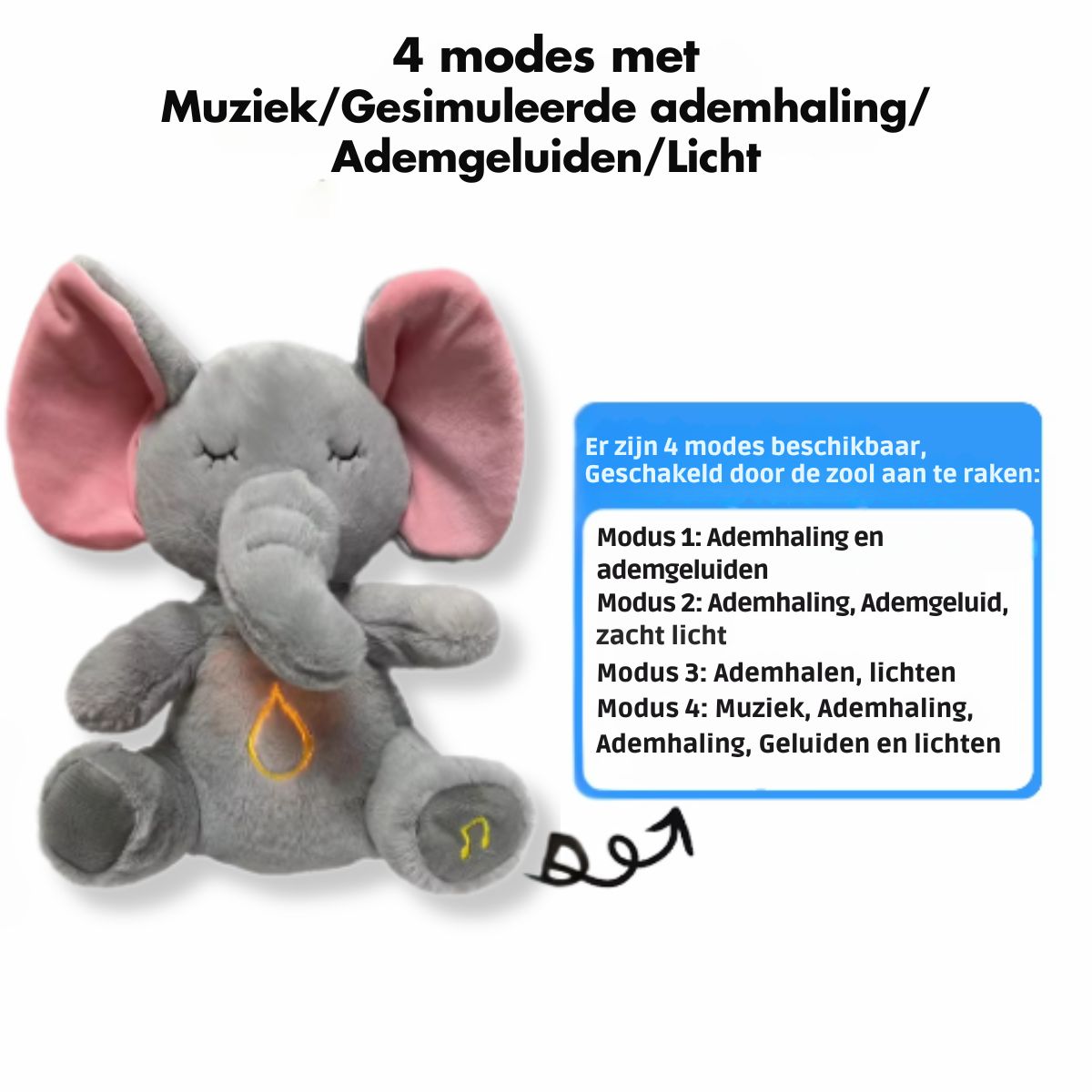 Rustgevende ademhaling knuffel