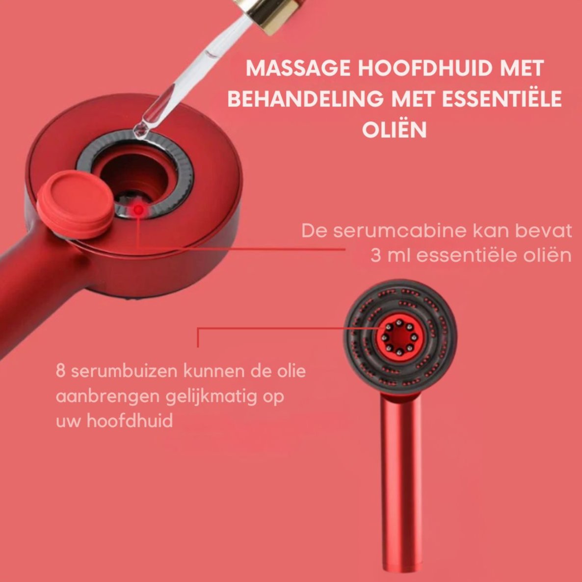 Automatische haar scalp met serumcabine