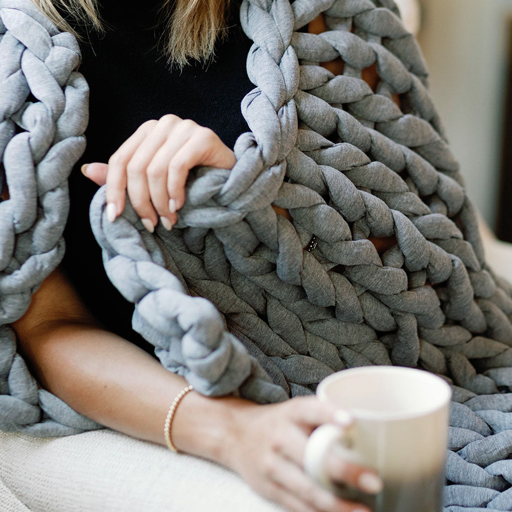 Chunky Knitted Blanket 