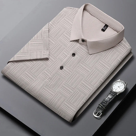 Casual poloshirt met korte mouw en patroon