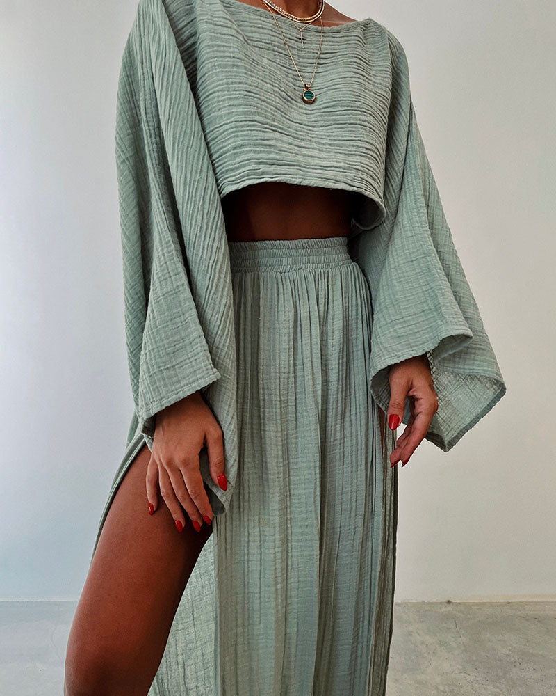 Chic two-piece linen set 