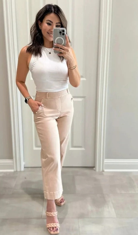 Tummy Control Wide Leg Pants 